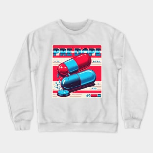 PREDOPE Red & Blue Retro Pill 420 69 Tee Crewneck Sweatshirt